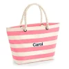 Tutete Textil Bolsa de Playa Nautical Natural-Rosa Personalizable^ Bolsas De Playa