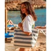 Tutete Textil Bolsa de Playa Nautical Natural-Gris Personalizable^ Bolsas De Playa