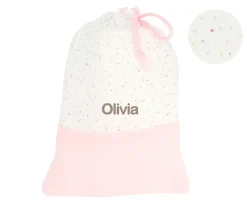 Cristina de Jos'h Bolsa Merienda Rainbow Dots Rosa Personalizable