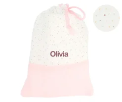 Cristina de Jos'h Bolsa Merienda Rainbow Dots Rosa Personalizable