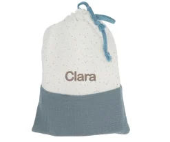 Cristina de Jos'h Bolsa Merienda Rainbow Dots Azul Personalizable