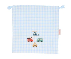 Tutete Textil Bolsa Merienda Vichy City Cars Personalizable