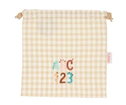 Tutete Textil Bolsa Merienda Vichy Funny Letters Personalizable