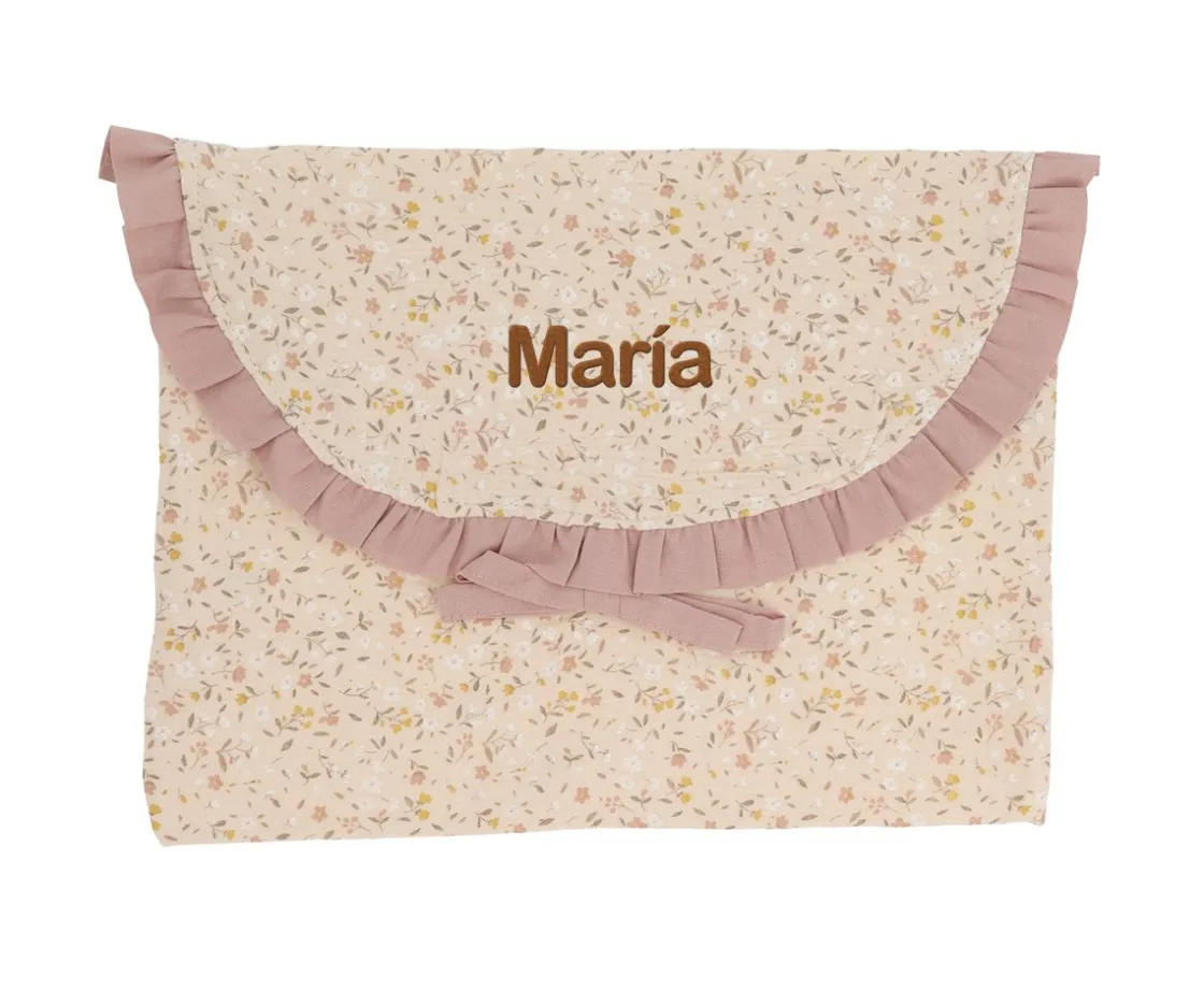 Cristina de Jos'h Bolsa para Muda con Volante Wild Flowers Personalizable^Niños Cambiadores Para Bebés