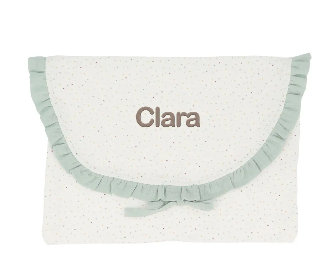 Cristina de Jos'h Bolsa para Muda Rainbow Dots Verde Personalizable^Niños Cambiadores Para Bebés