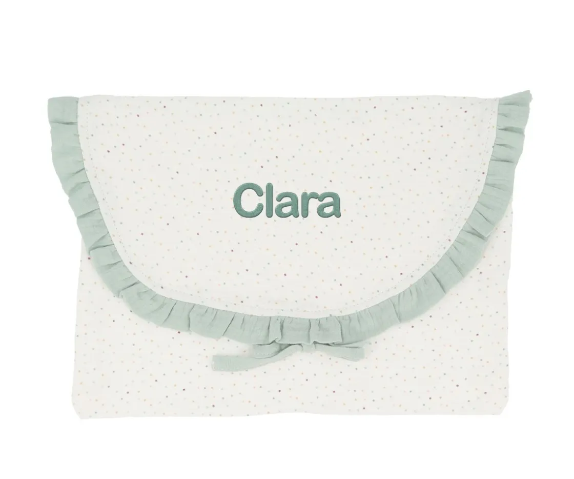 Cristina de Jos'h Bolsa para Muda Rainbow Dots Verde Personalizable^Niños Cambiadores Para Bebés