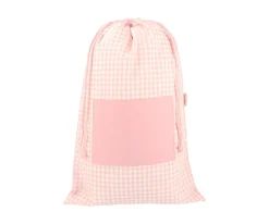 Tutete Textil Bolsa para Muda Vichy Rosa Palo Personalizable^ Bolsas De Deporte
