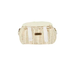 Niños Olli Ella Bolsito Ratán Mini Chari Chalk