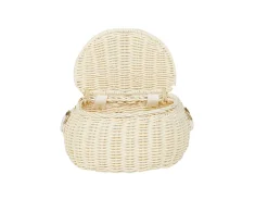 Niños Olli Ella Bolsito Ratán Mini Chari Chalk