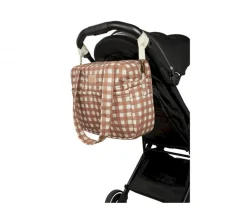 Nobodinoz Bolso Carro Bebé Hyde Park Waterproof Terracota Checks^Niños Bolsos Carro Bebé