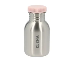 Monnëka Botella Acero con Funda Stripes Pink Personalizable 350ml^ Botellas De Acero