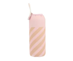 Monnëka Botella Acero con Funda Stripes Pink Personalizable 750ml