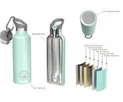 Carl Oscar Botella Acero Inoxidable 500ml Rosa