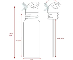 Kidzroom Botella Acero Inoxidable Take a Sip Minnie Mouse 500ml^ Botellas De Acero