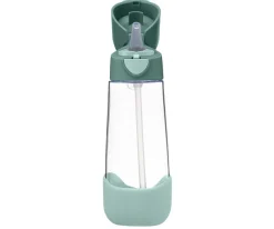 b.box Botella de Tritán con Pajita 600 ml Emerald Forest^ Botellas De Plástico