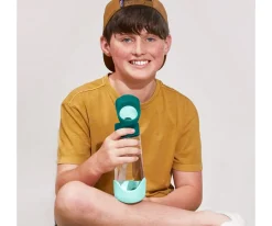 b.box Botella de Tritán con Pajita 600 ml Emerald Forest^ Botellas De Plástico