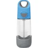 b.box Botella de Tritán con Pajita 450 ml Blue Slate^ Botellas De Plástico