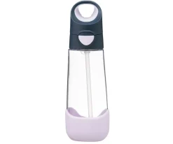 b.box Botella de Tritán con Pajita 600 ml Indigo Rose^ Botellas De Plástico