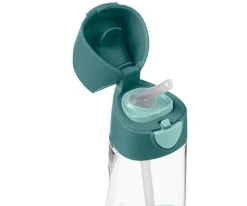 b.box Botella de Tritán con Pajita 450 ml Emerald Forest^ Botellas De Plástico
