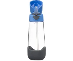 b.box Botella de Tritán con Pajita 600 ml Blue Slate^ Botellas De Plástico