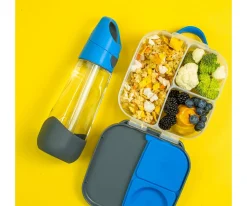 b.box Botella de Tritán con Pajita 600 ml Blue Slate^ Botellas De Plástico