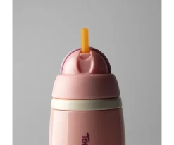 Tommee tippee Botella Isotérmica Antigoteo con Pajita Rosa Pastel 266ml^ Botellas De Plástico