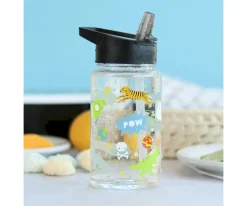 A Little Lovely Company Botella Plástico con Pajita Galaxy 450ml^ Botellas De Plástico