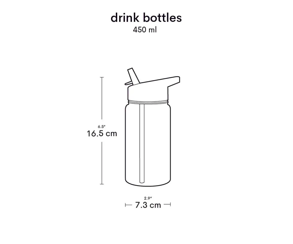 A Little Lovely Company Botella Plástico con Pajita Personalizable Pirates 450ml^ Botellas De Plástico