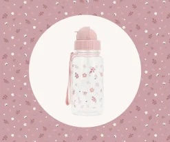 Tutete Botella Plástico Leaves Pink Personalizable