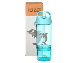 Carl Oscar Botella Tritán 2 en 1 Dolphin Blue^ Botellas De Plástico
