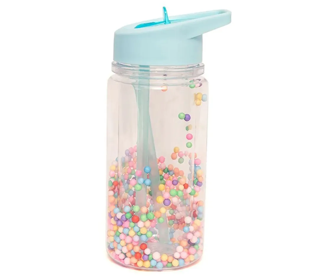 Petit Monkey Botella Tritán Pops Macarons Aqua Blue Personalizable