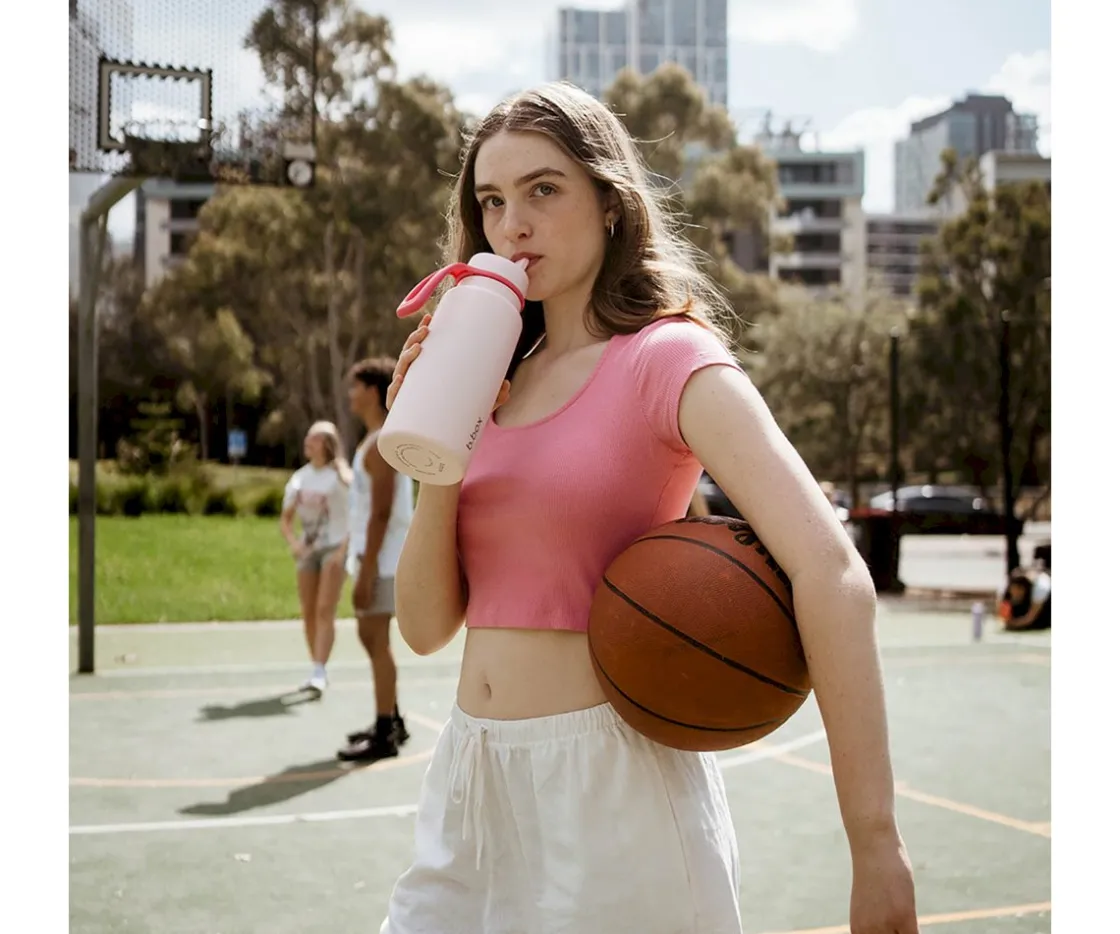 b.box Botella Térmica con Boquilla Plegable y Asa 1L Pink Paradise^ Regalos Para Madres