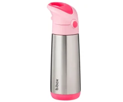 b.box Botella Térmica con Pajita 500ml Flamingo Fizz