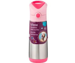 b.box Botella Térmica con Pajita 500ml Flamingo Fizz