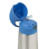 b.box Botella Térmica con Pajita 350 ml Blue Slate