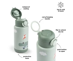 Done by Deer Botella Térmica Playground Green 340 ml