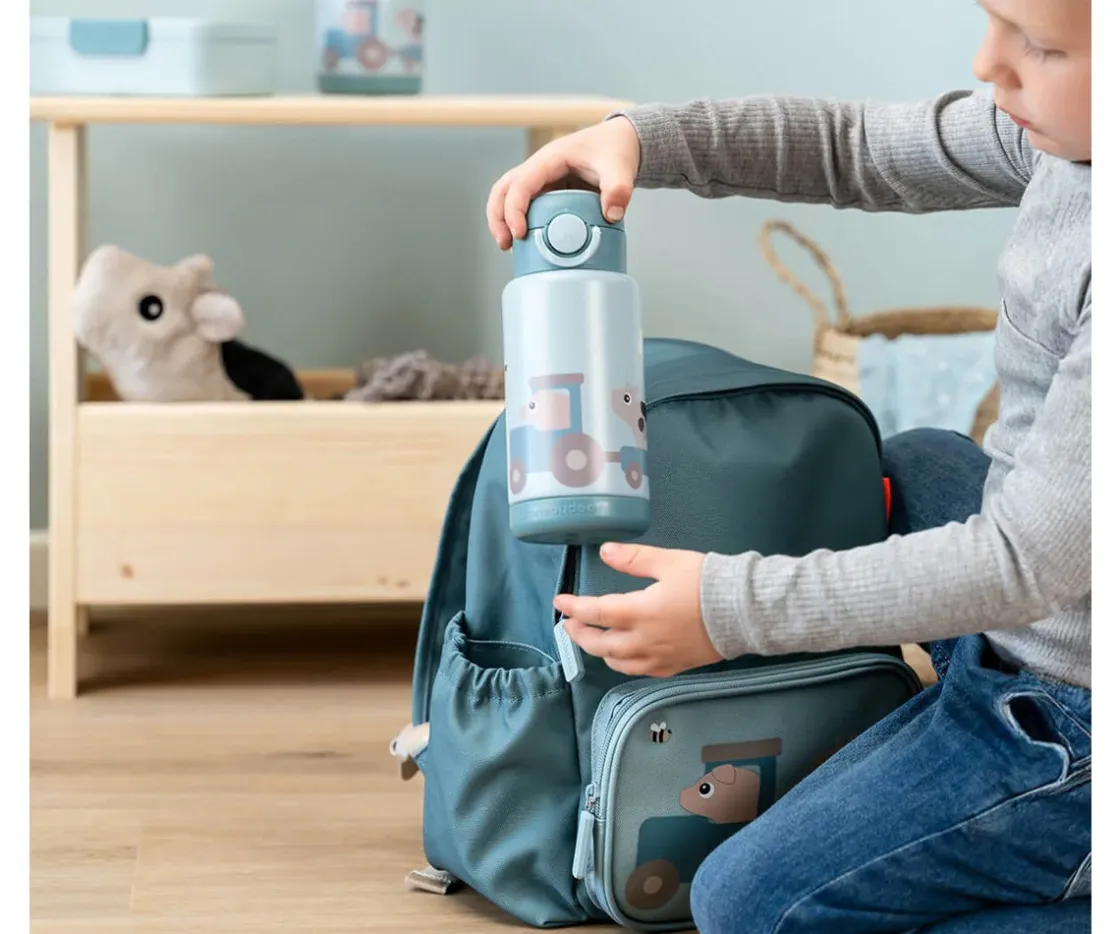 Done by Deer Botella Térmica Tiny Farm Blue 340 ml