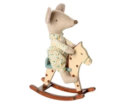 Maileg Caballito Balancín para Ratón con Lunares^Niños Casa De Muñecas De Madera