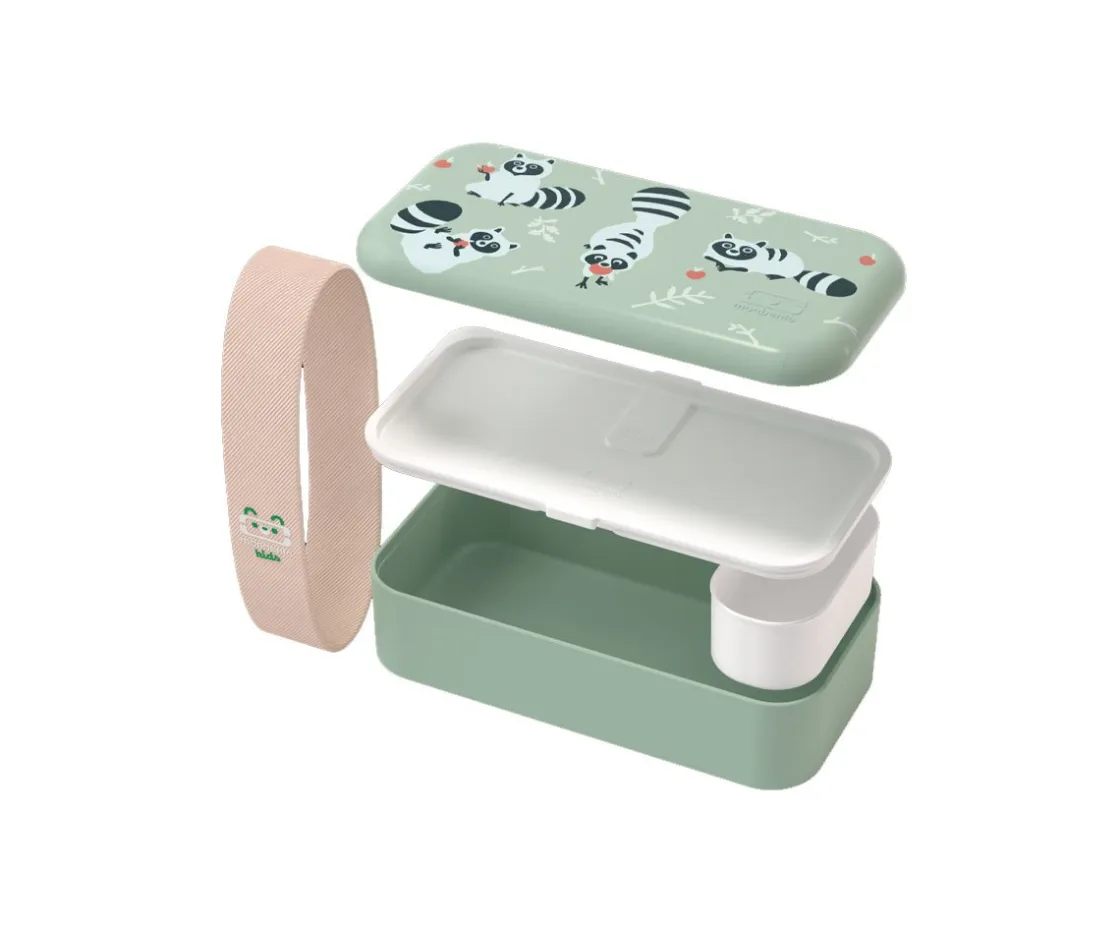 Monbento Caja Almuerzo MB Foodie Raccoon Verde