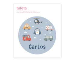 Mepal Caja Almuerzo Personalizada Midi Campus Cool Blue City Cars