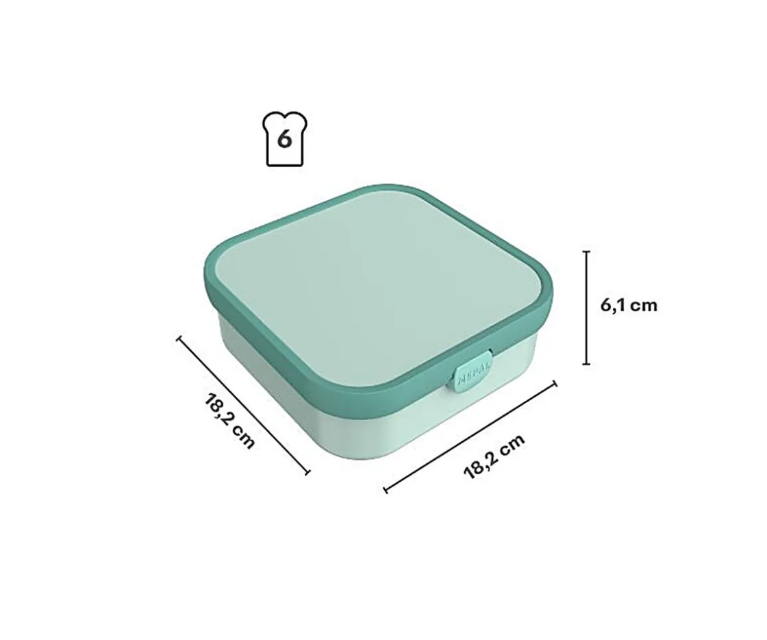 Mepal Caja Almuerzo Personalizada Bento Campus Grande Cool Mint Funny Letters