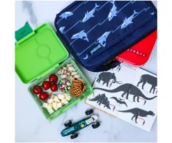 Yumbox Caja Almuerzo Snack Jurassic Green Bandeja Shark 3 Compartimentos