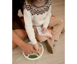 GöBe Caja Almuerzo Snack Spinner Flip, Correa de Mano y Hoja de Pegatinas Mint Green