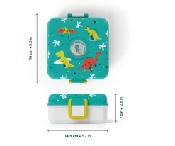 Monbento Caja Almuerzo Snacky Azul Dino