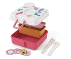 Monbento Caja Almuerzo Snacky Rosa Birds