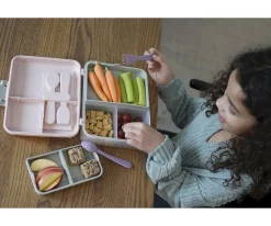 Melii Caja Bento 2 Niveles Pink Purple Grey