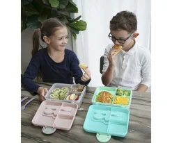 Melii Caja Bento 2 Niveles Pink Purple Grey