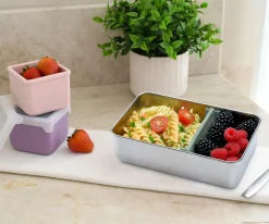 Melii Caja Bento de Acero Inoxidable Pink^ Fiambreras Infantiles