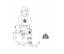 Niños Djeco Caja de Almacenamiento Con Asiento Estrellas