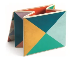 Niños Djeco Caja de Almacenamiento Con Asiento Geometría